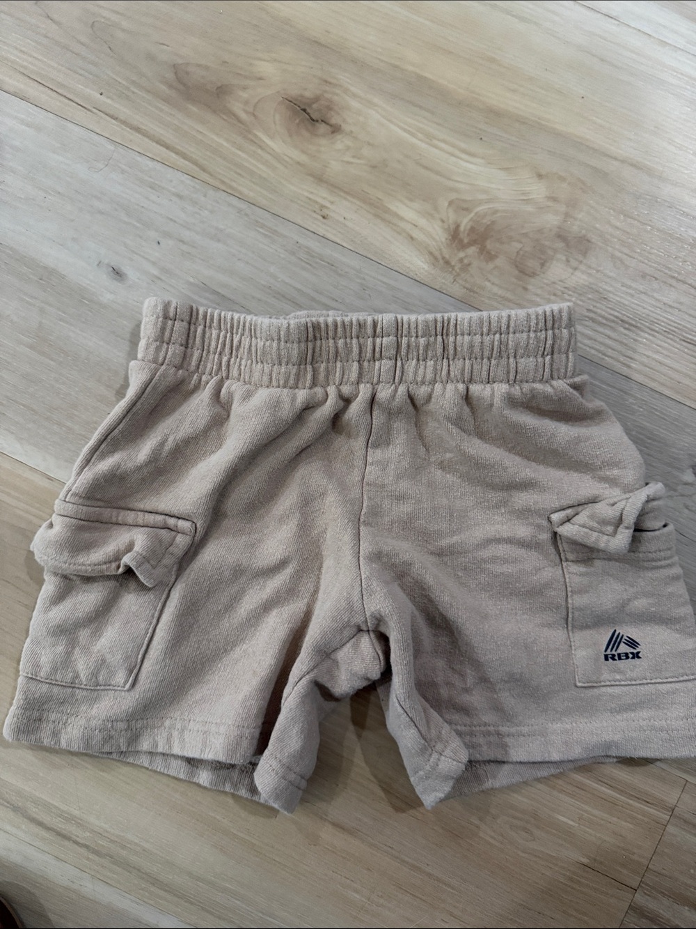 RBX Tan Terry Cloth Cargo-Style Kids Shorts